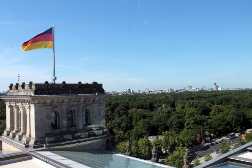 Una delle quattro torri del Reichstag